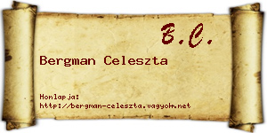 Bergman Celeszta névjegykártya